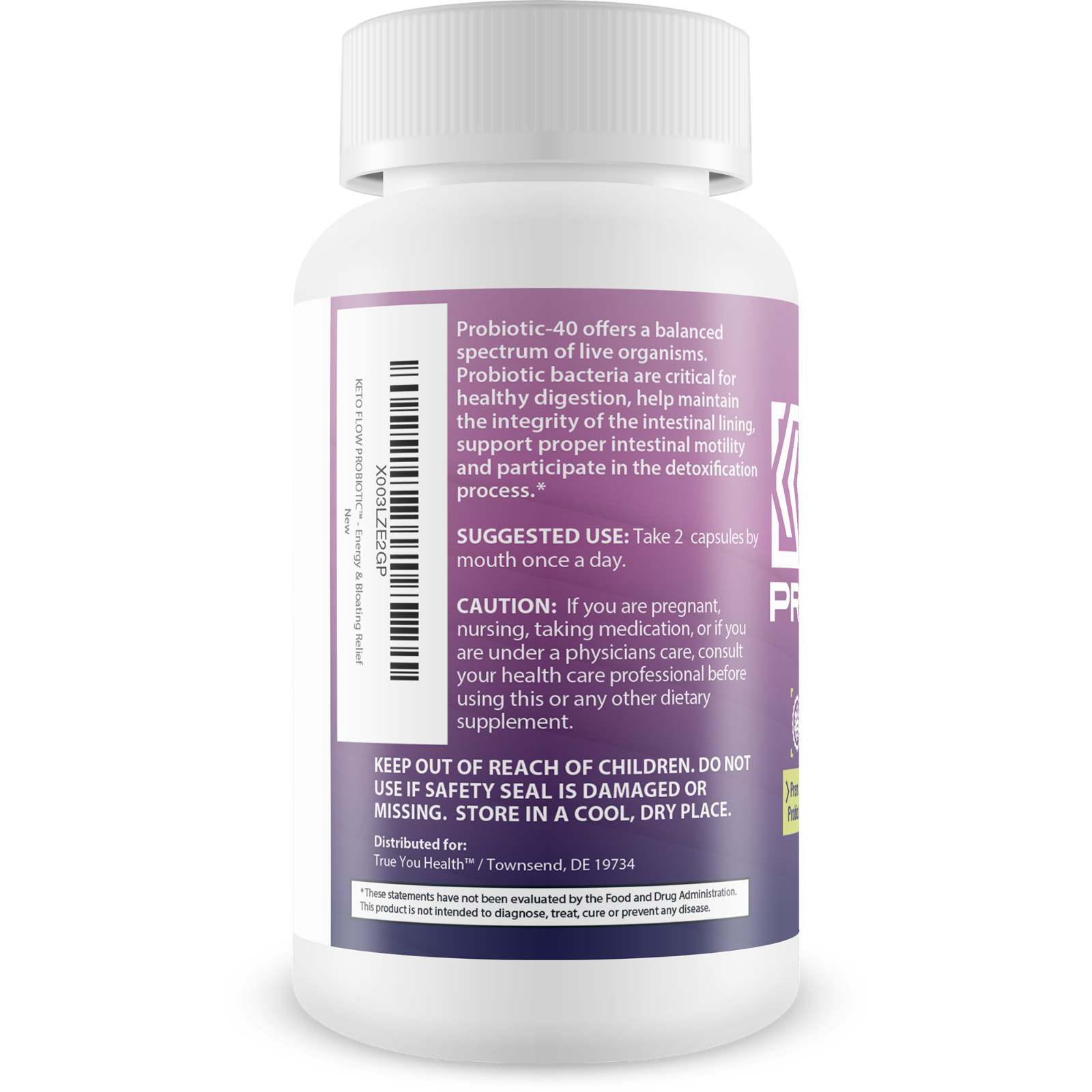 Keto Flow Probiotic – Premium Probiotics & Prebiotics – Keto Friendly Probiotic