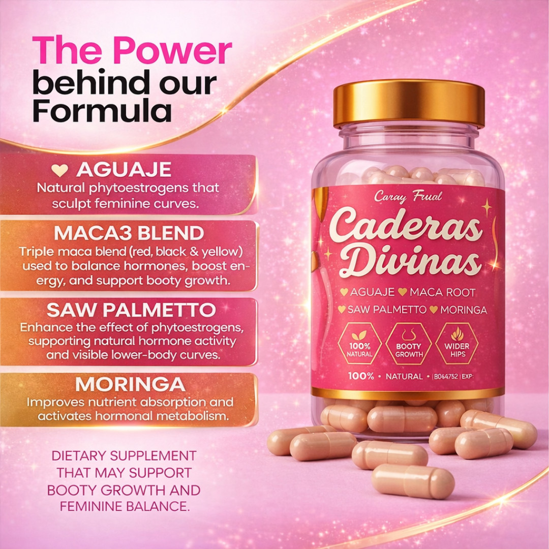 Maximum Butt & Hips Growth: Caderas Divinas Pills – Aguaje Curvy Fruit + Maca