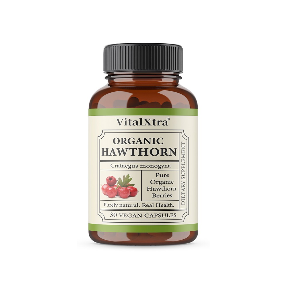 Pure Organic Hawthorn Berries Capsules Vegan,Digestive Support 30~120CT Non GMO