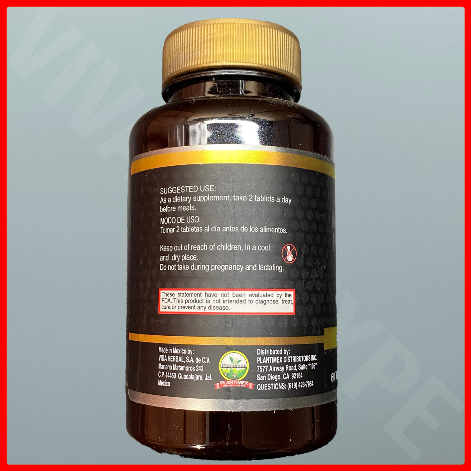 Magnesium Potassium Citrate 60ct 800mg Citrato Magnesio Plantimex Bionutritional