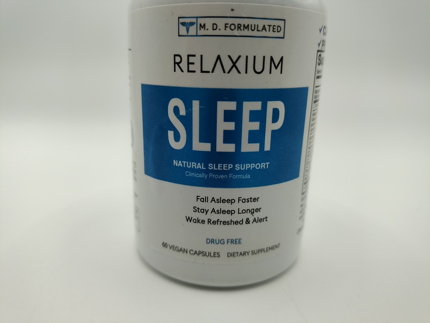 RELAXIUM SLEEP natural sleep support clinically proven 60 capsules.