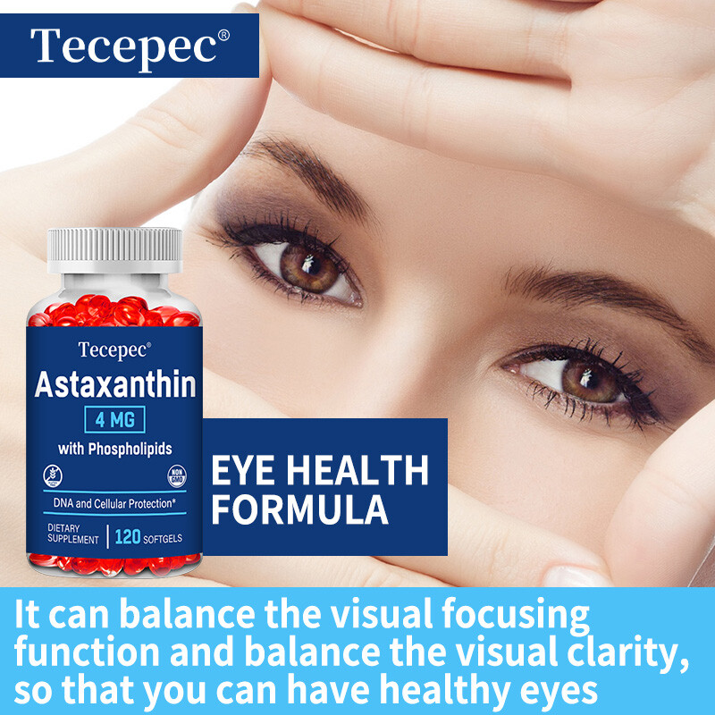 Astaxanthin 4mg with Phospholipids – Premium Supplement | Heart & Eye Health