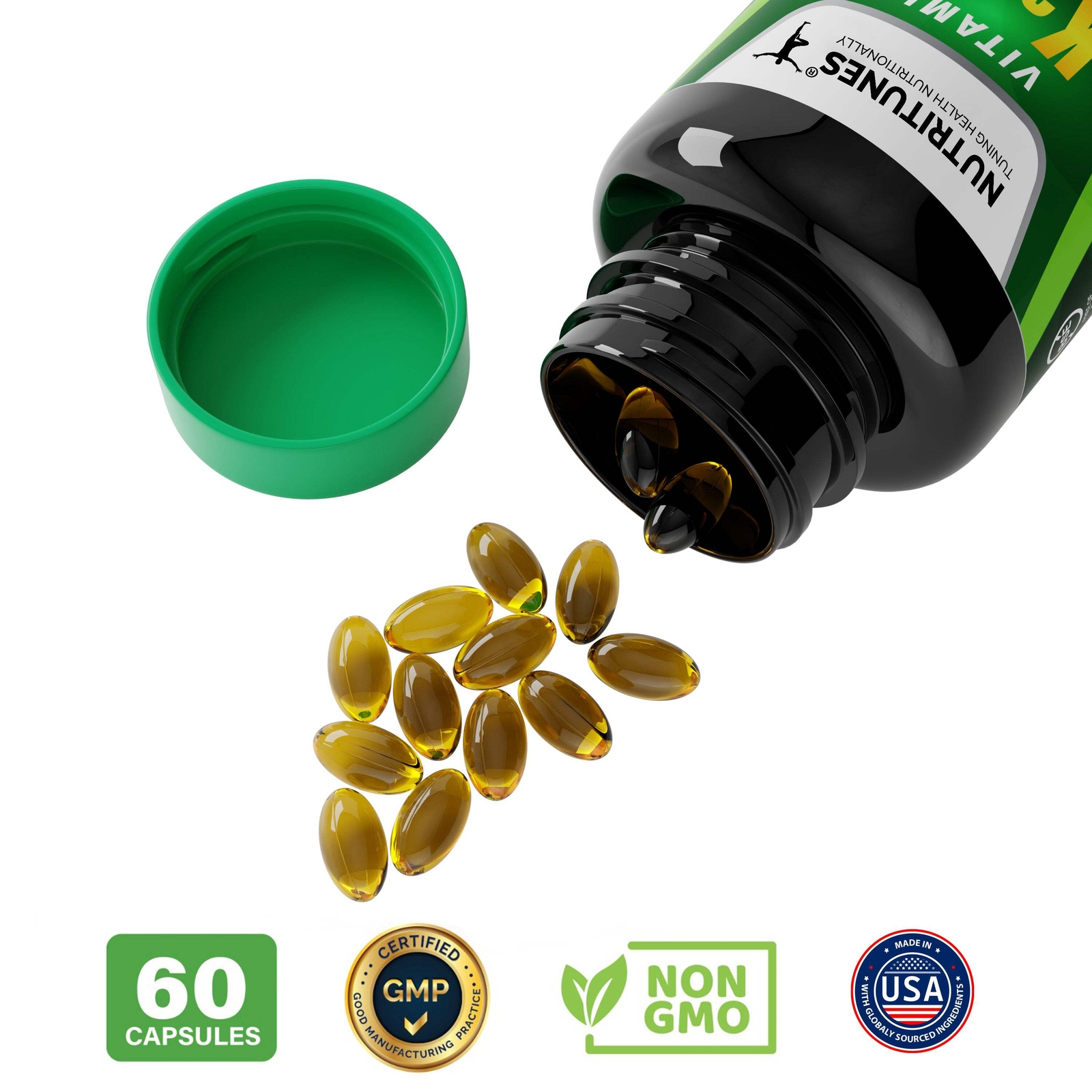 Vitamin K2 + D3 Soft Gels – Heart, Bone & Immune Health Support