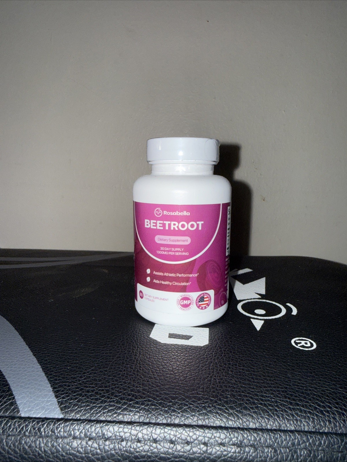 Rosabelle Beetroot 1300mg Organic GMP Certified 60 Capsules Dietary Supplement