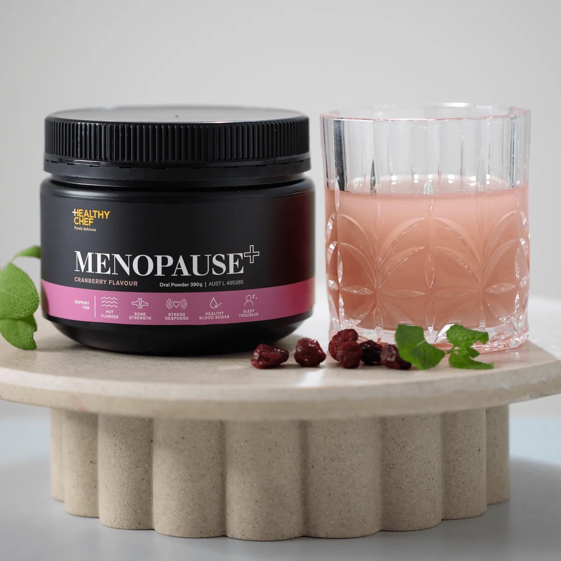 New The Healthy Chef Menopause + Cranberry 390g