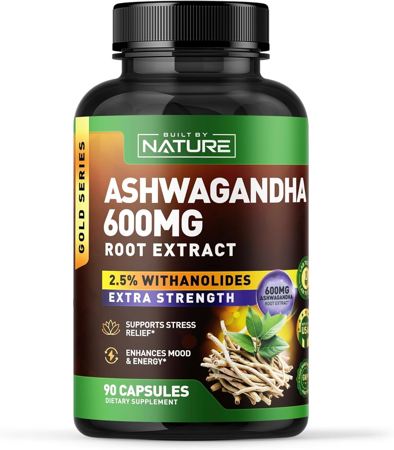 Ashwagandha Supplements Extra Strength Ashwagandha Capsules with 600mg, 90 ct