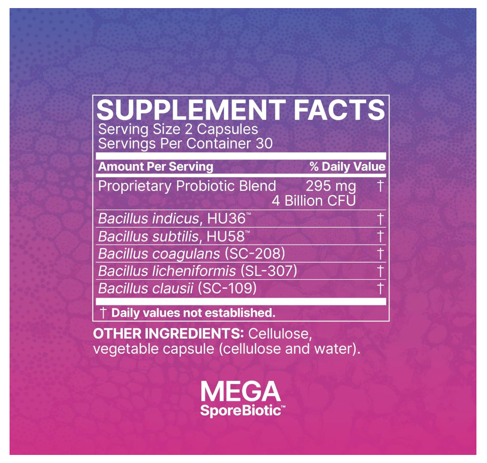 MegaSporeBiotic Spore Probiotic 60 Caps Microbiome Labs EXP 07/27 AUTHENTIC
