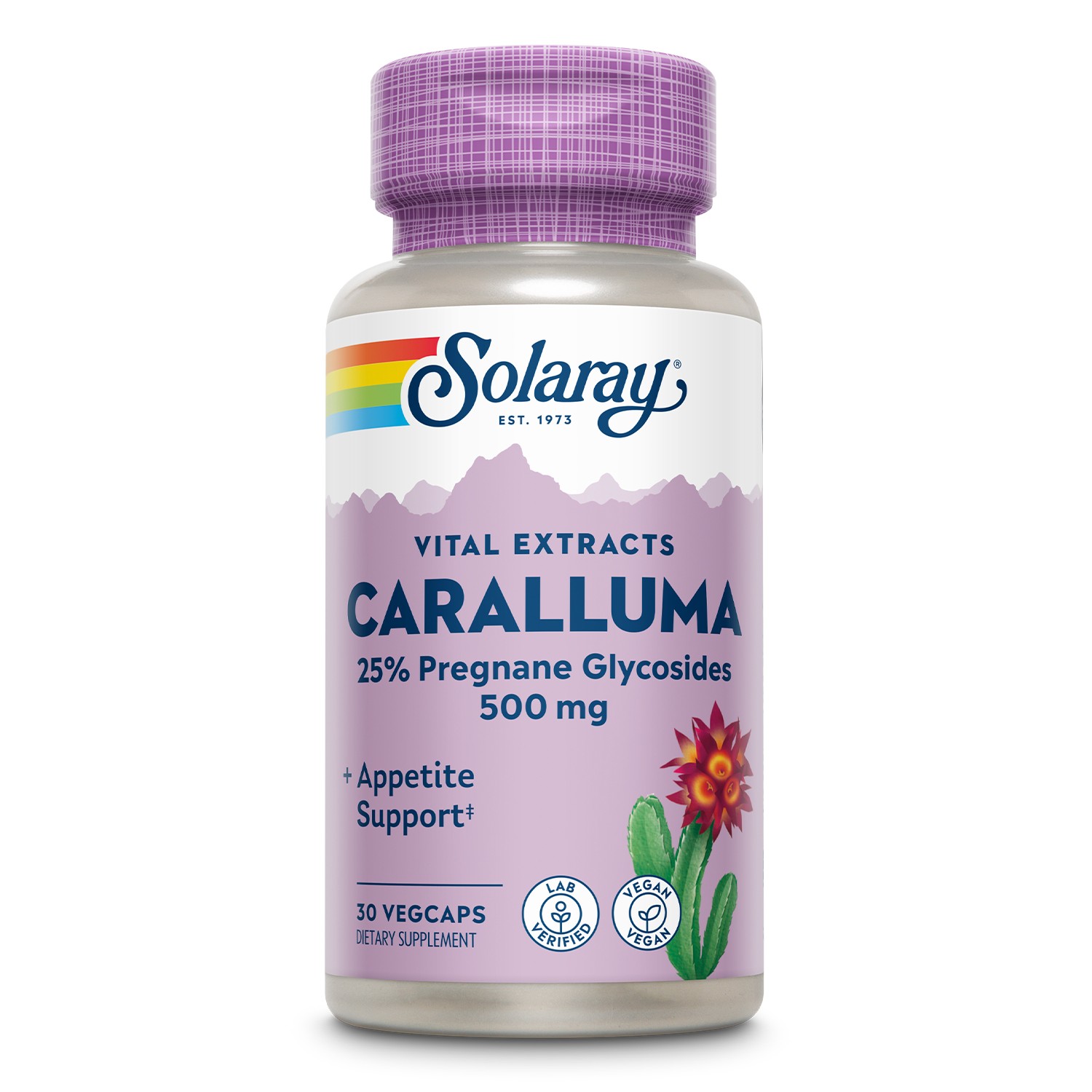 Solaray Guaranteed Potency Caralluma Aerial Extract, Veg Cap (Btl-Plastic)