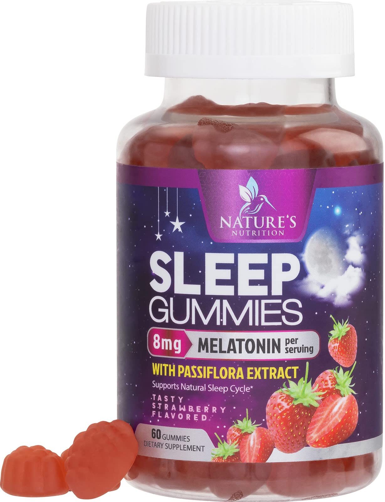 Natural Sleep Aid Gummy Supplement with 2mg Melatonin & B6 – Delicious & Vegan