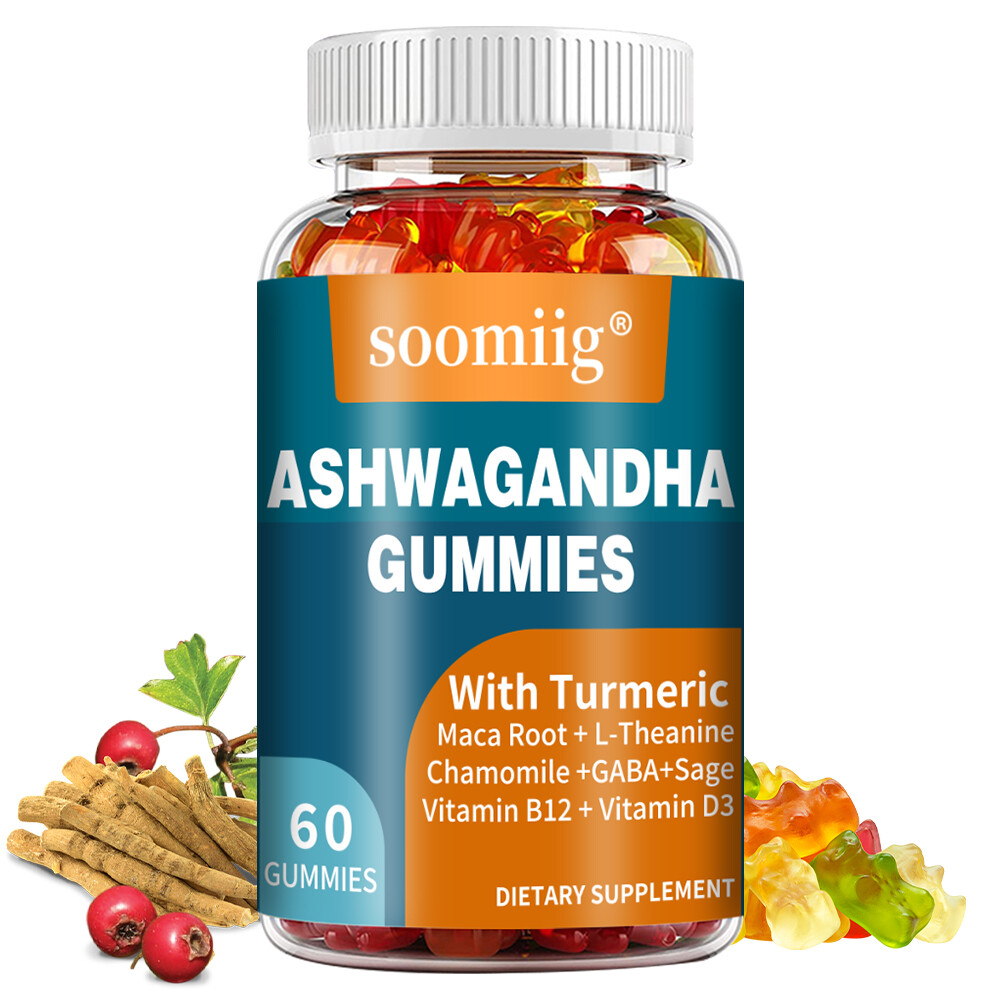 Ashwagandha Gummies – with Turmeric – Sleep Aid, Relieve Stress & Anxiety