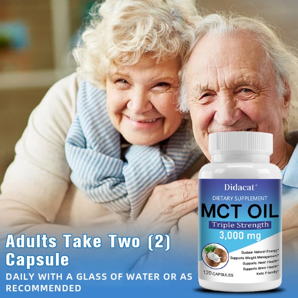 Pure MCT Oil 3000mg serving, C8 C10 Weight Loss, Energy, Brain Heart Health