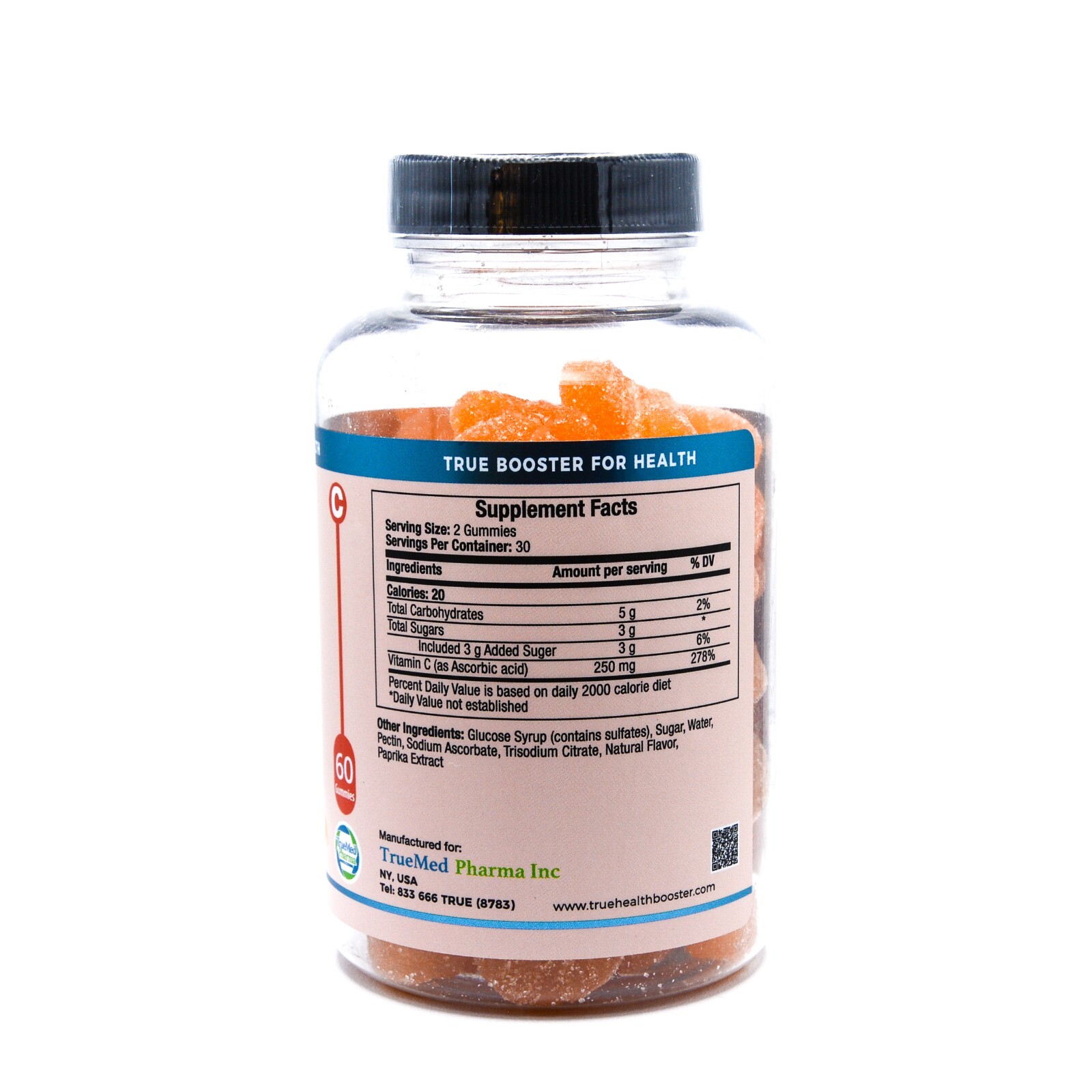 Vitamin C Gummies With Zinc Probiotics/ Immune Support Supplement 60 Gummies