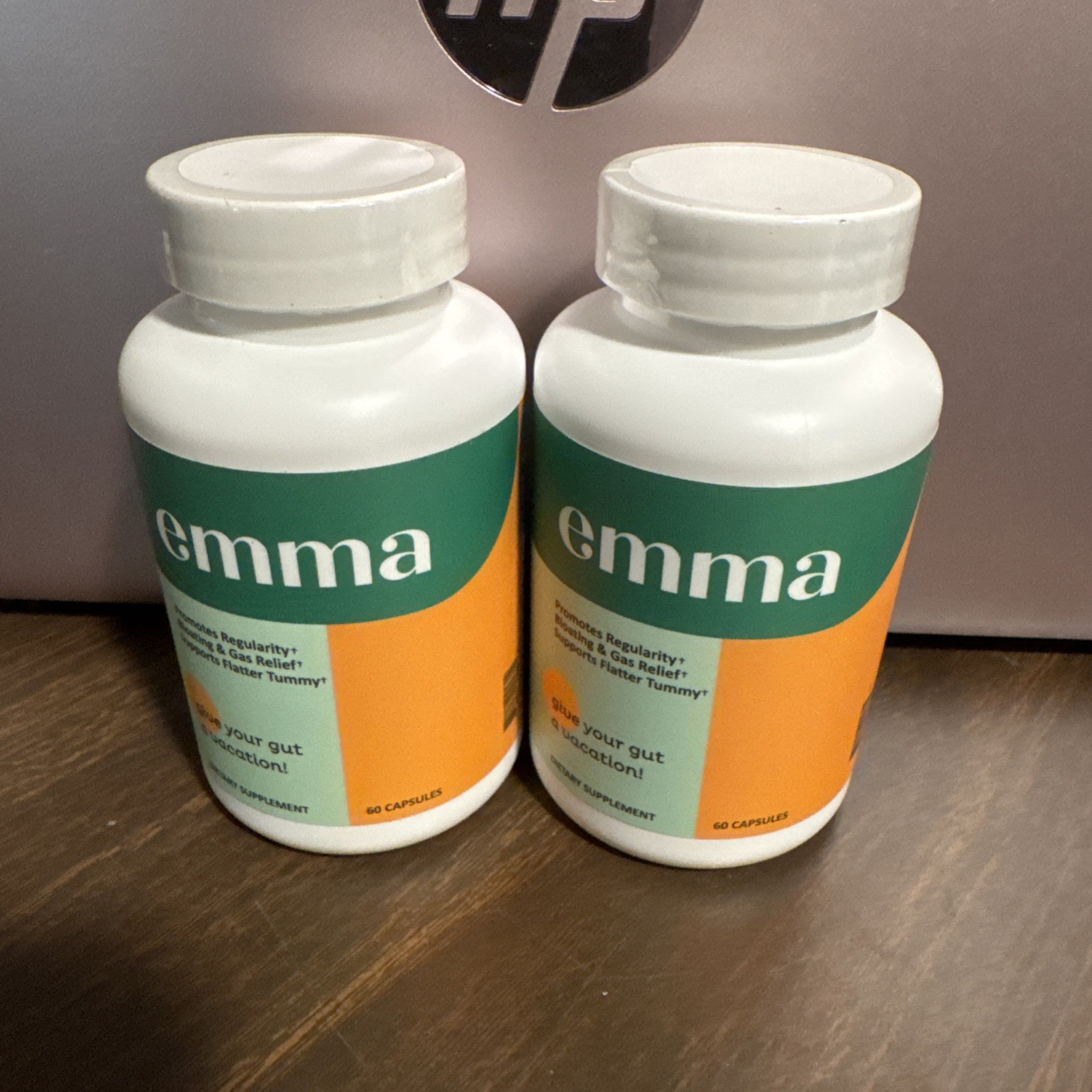 Emma Gut Health Supplement Regularity Bloating Gas Relief (2) 60 Count Bottles
