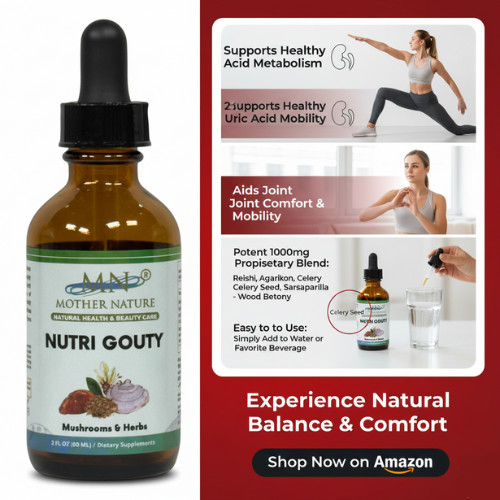 Mother Nature Nutri Gouty Mushroom & Herbs Dietary Supplement – 60 ml