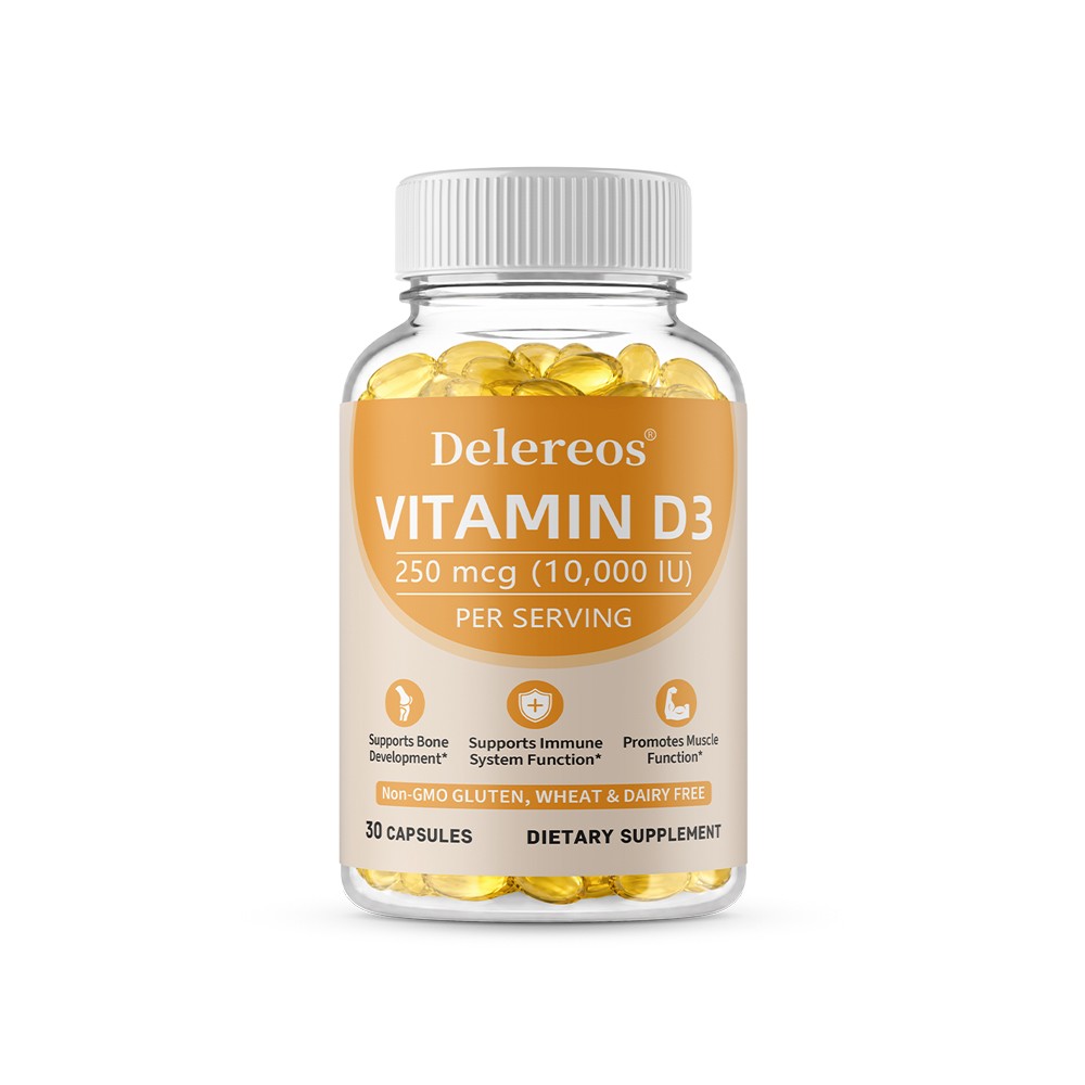 10000 IU VitaminD3 Triple Action Supplement for Bone,Immune & Muscle 30~120 Caps