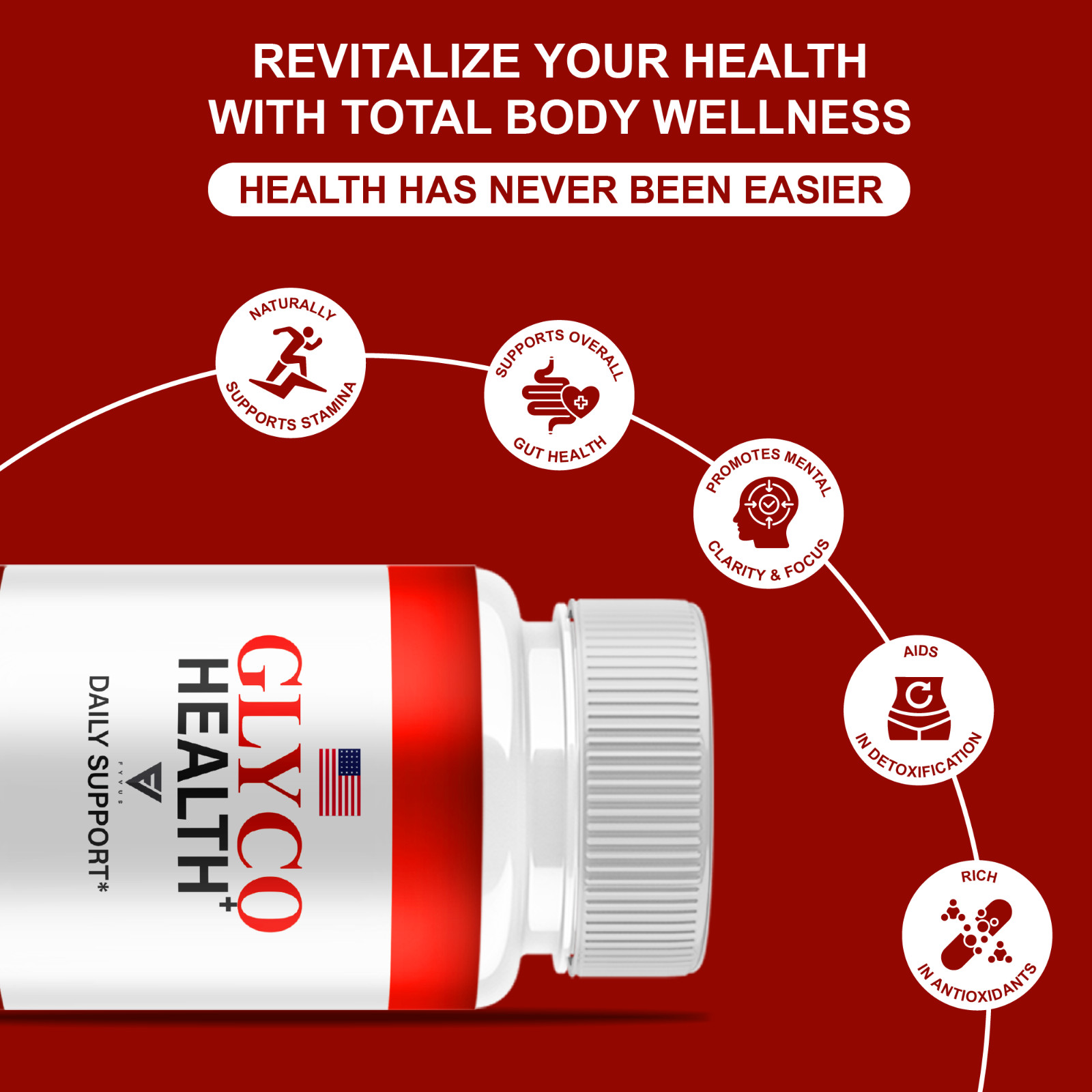 (5 Pack) Glyco Health Blood Health Support, GlycoHealth Pills (300 Capsules)
