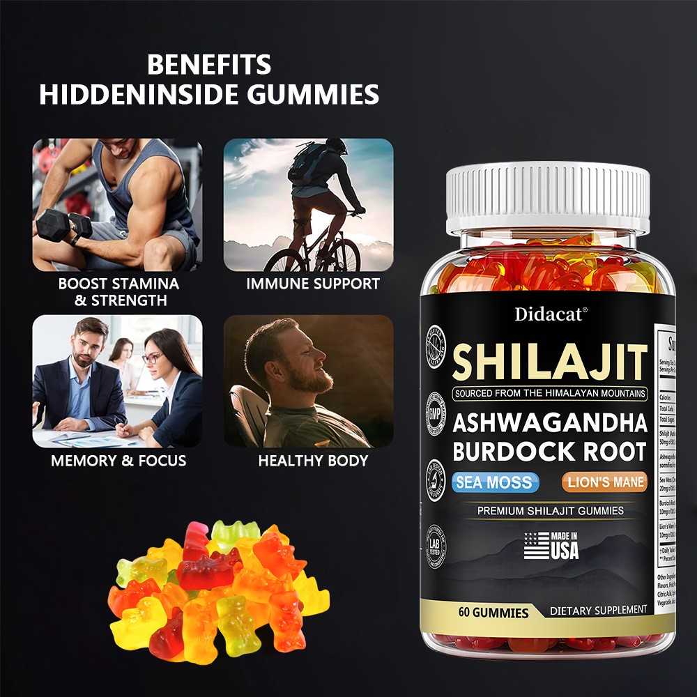 Shilajit + Ashwagandha Gummies help improve focus, energy, and sleep
