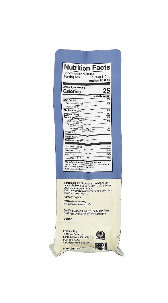 Prebiotic Herbal Coffee, Dark Chocolate, Dark Roast, Caffeine Free, 10 oz (284