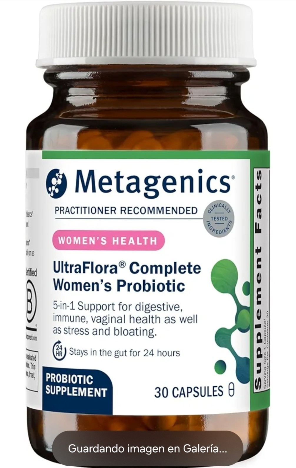 Metagenics UltraFlora Complete Women’s Probiotic 30 Capsules Veg Exp 12/27