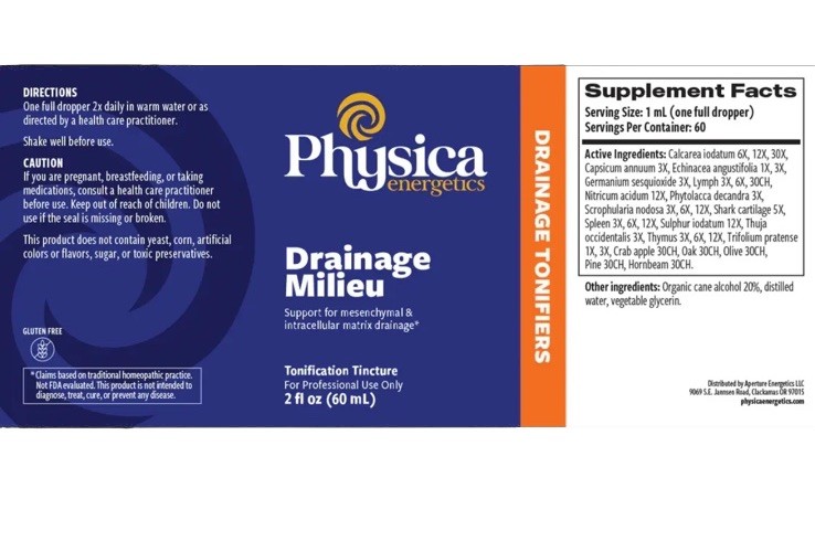 Physica Energetics Drainage Milieu Homeopathic Remedy Drops 2 fl oz (60 mL)