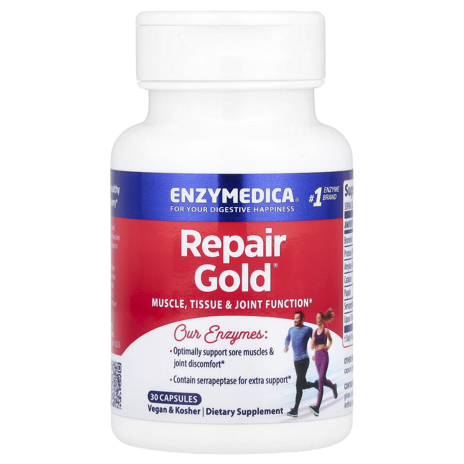 Enzymedica Repair Gold 30 Capsules Casein-Free, Dairy-Free, Egg-Free,