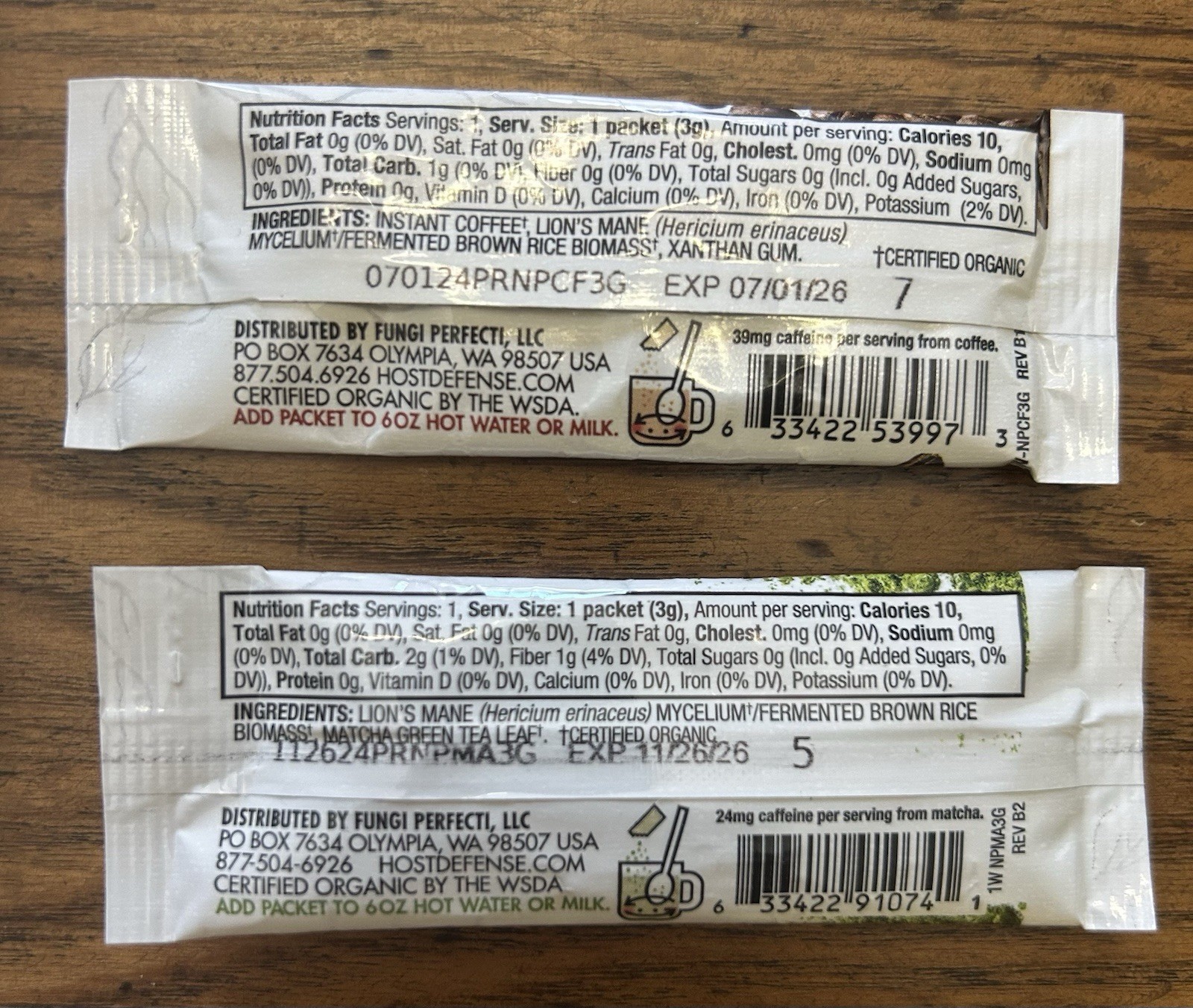 Host Defense Mushrooms MycoBrew Mocha Cocoa Matcha Coffee Sampler