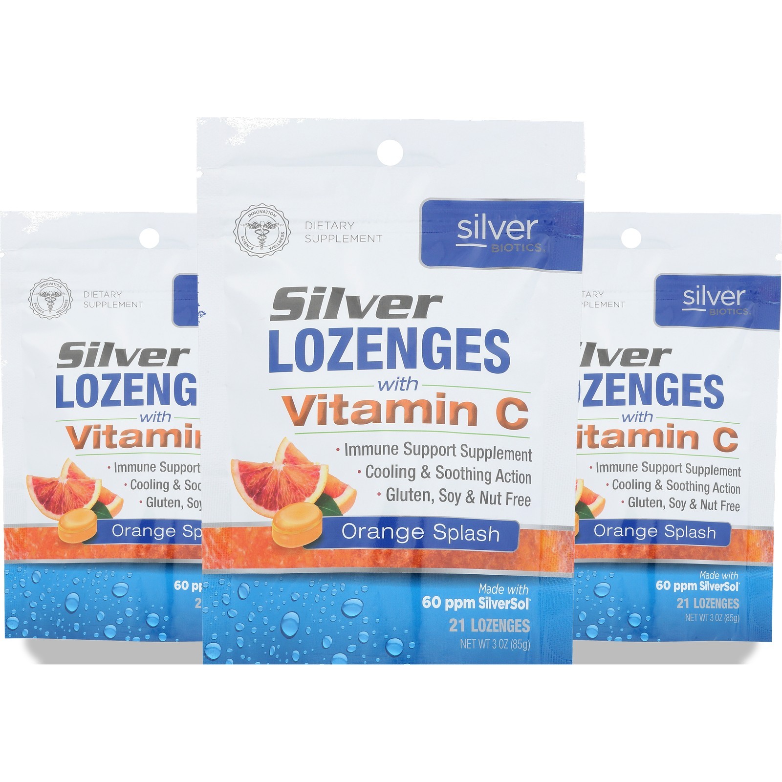 Silver Biotics Lozenges With Vitamin C 21 Count 3 Pack