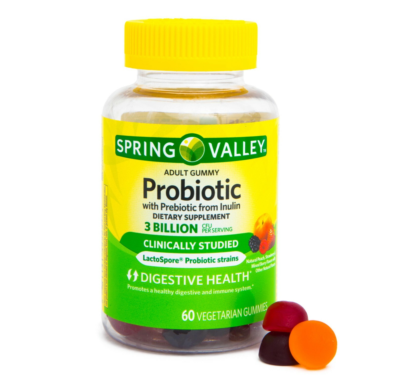 Spring Valley Probiotic + Prebiotic Vegetarian Gummies, 60 CT..+