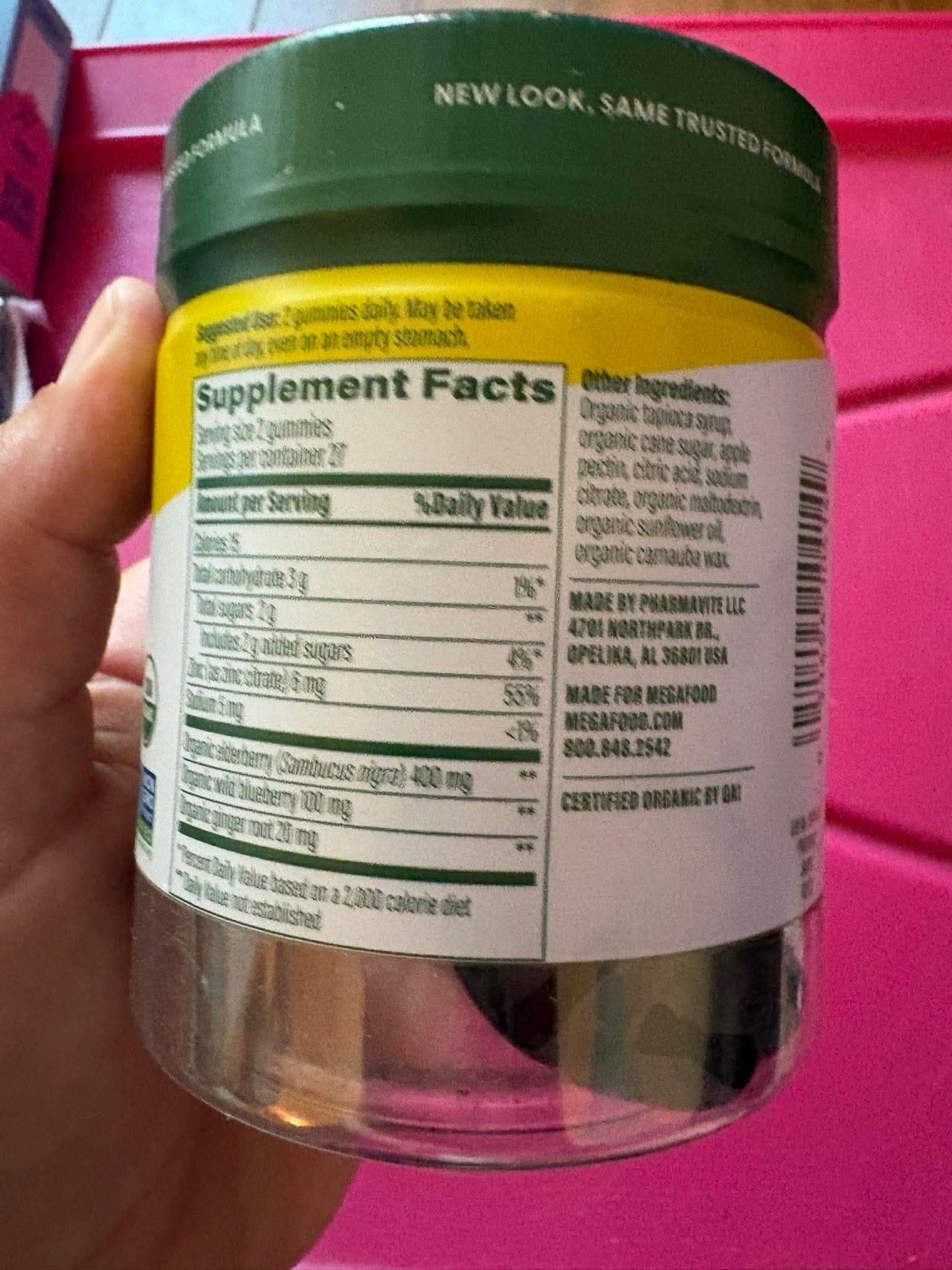 MegaFood Elderberry Immune Support Gummies Organic Berry 54ct 400mg Jun 2027