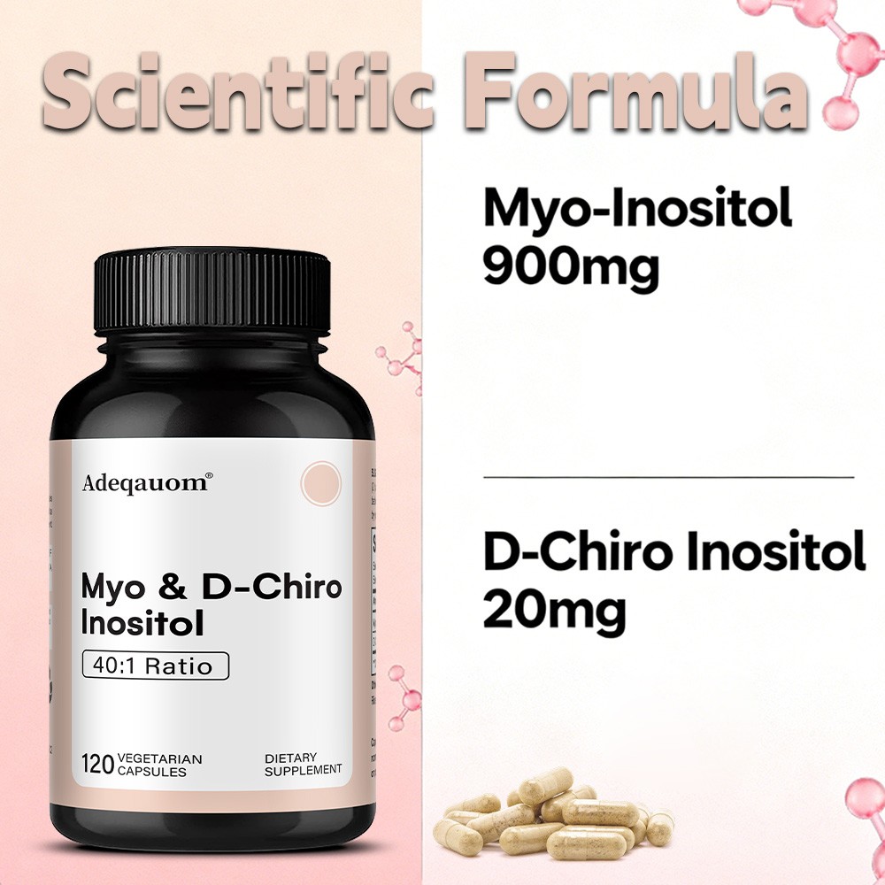 Myo D-Chiro Inositol Capsules Hormone Balance Energy Metabolism 30-120 Count