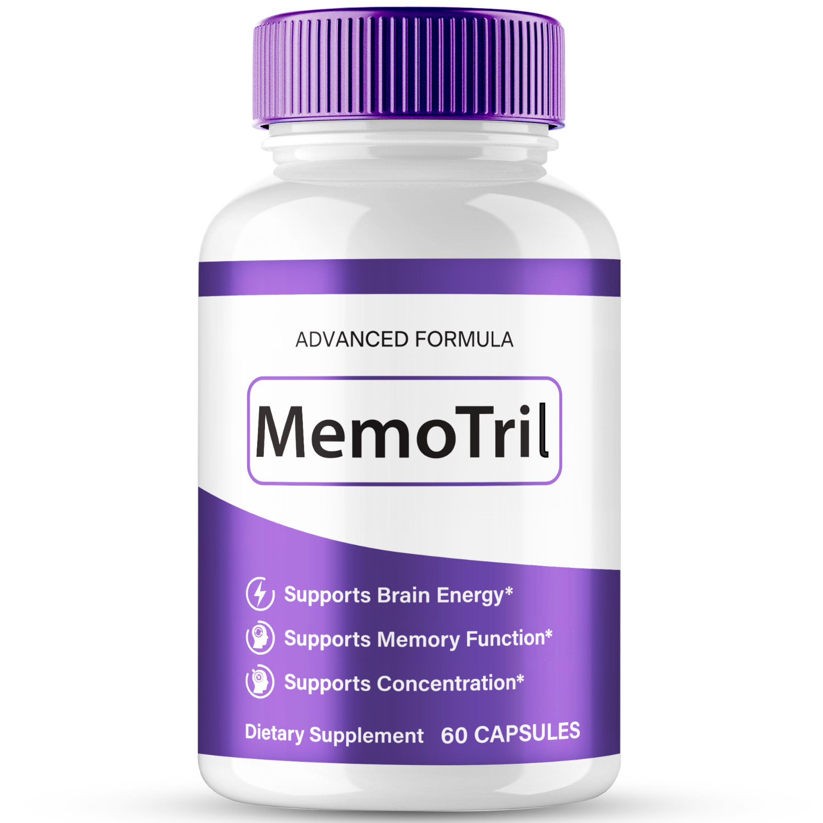 MemoTril Capsules – Memo Tril Natural Brain & Memory Support Supplement (1 Pack)