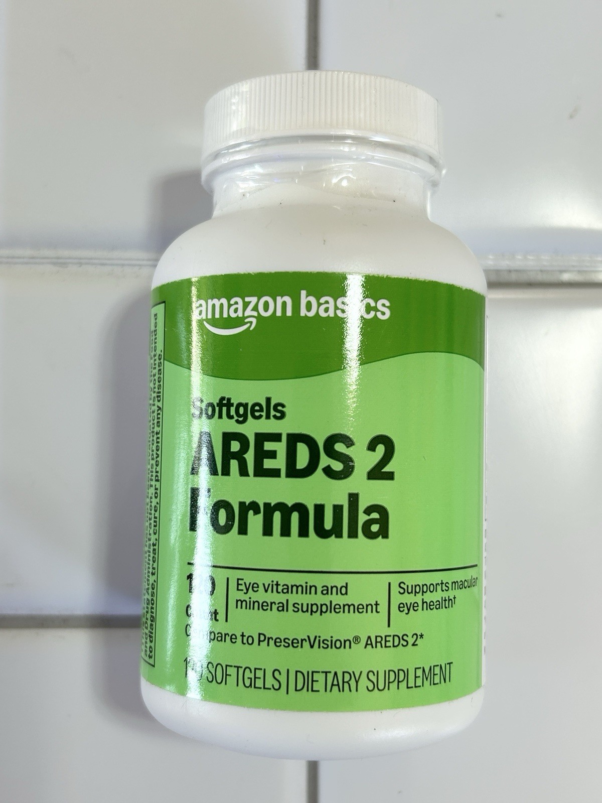 Amazon Basics AREDS 2 Eye Health 120 Softgels Lutein Zeaxanthin Exp 09/2027