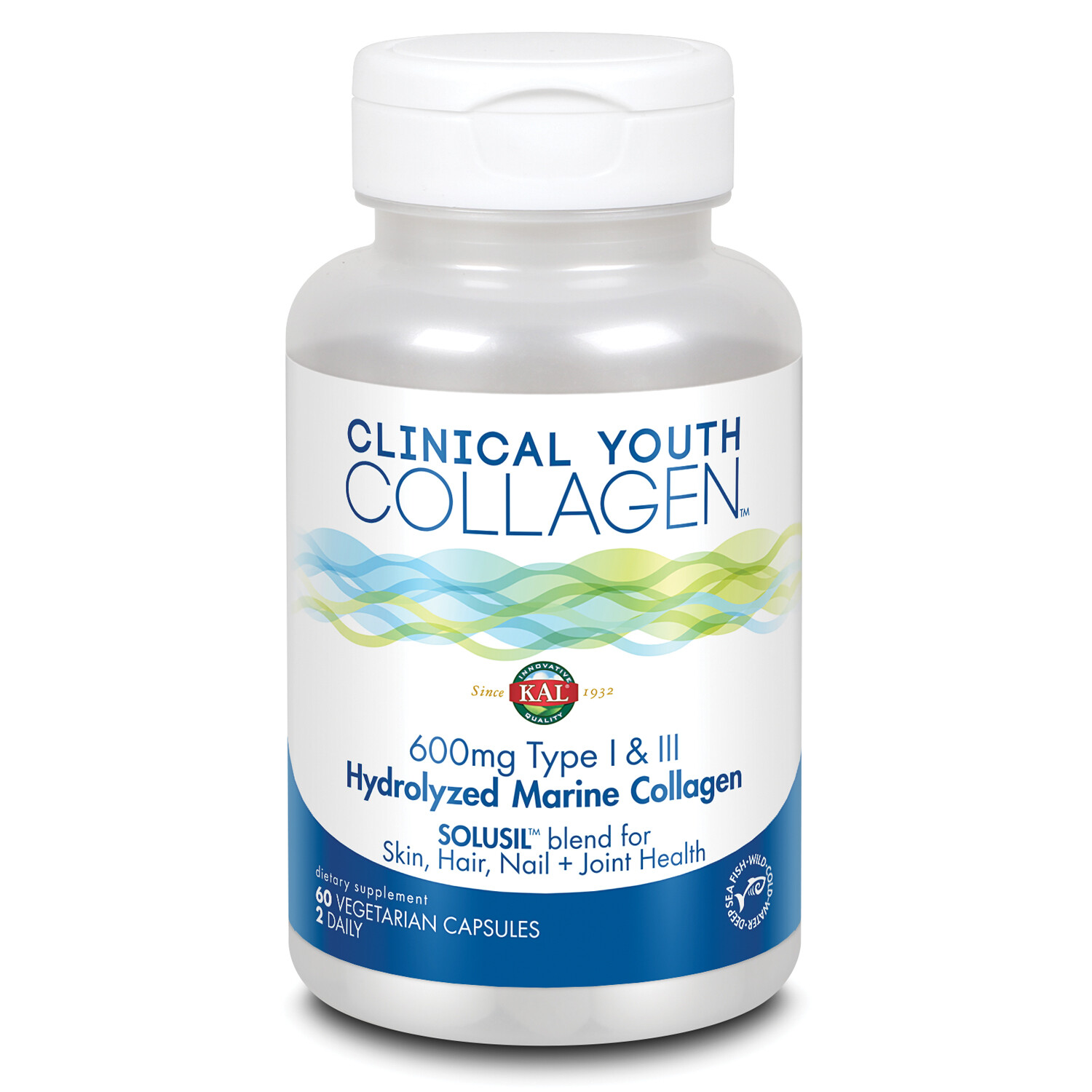 KAL Clinical Youth Collagen | Skin, Hair, Nail & Joint Support | 60ct, 30 Serv.