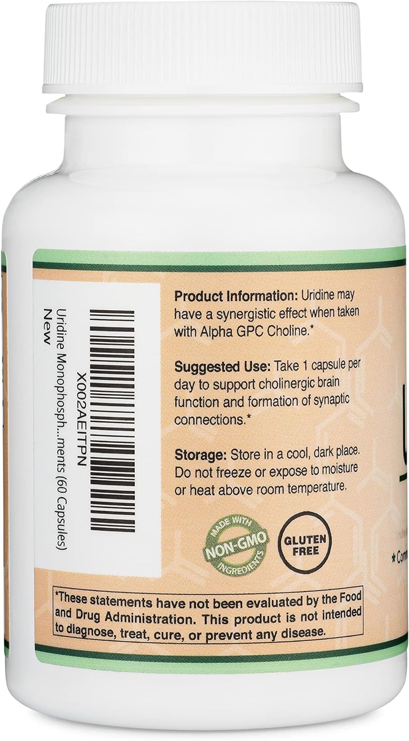 Uridine Monophosphate – Third Party Tested (Choline Enhancer, Beginner Nootropic
