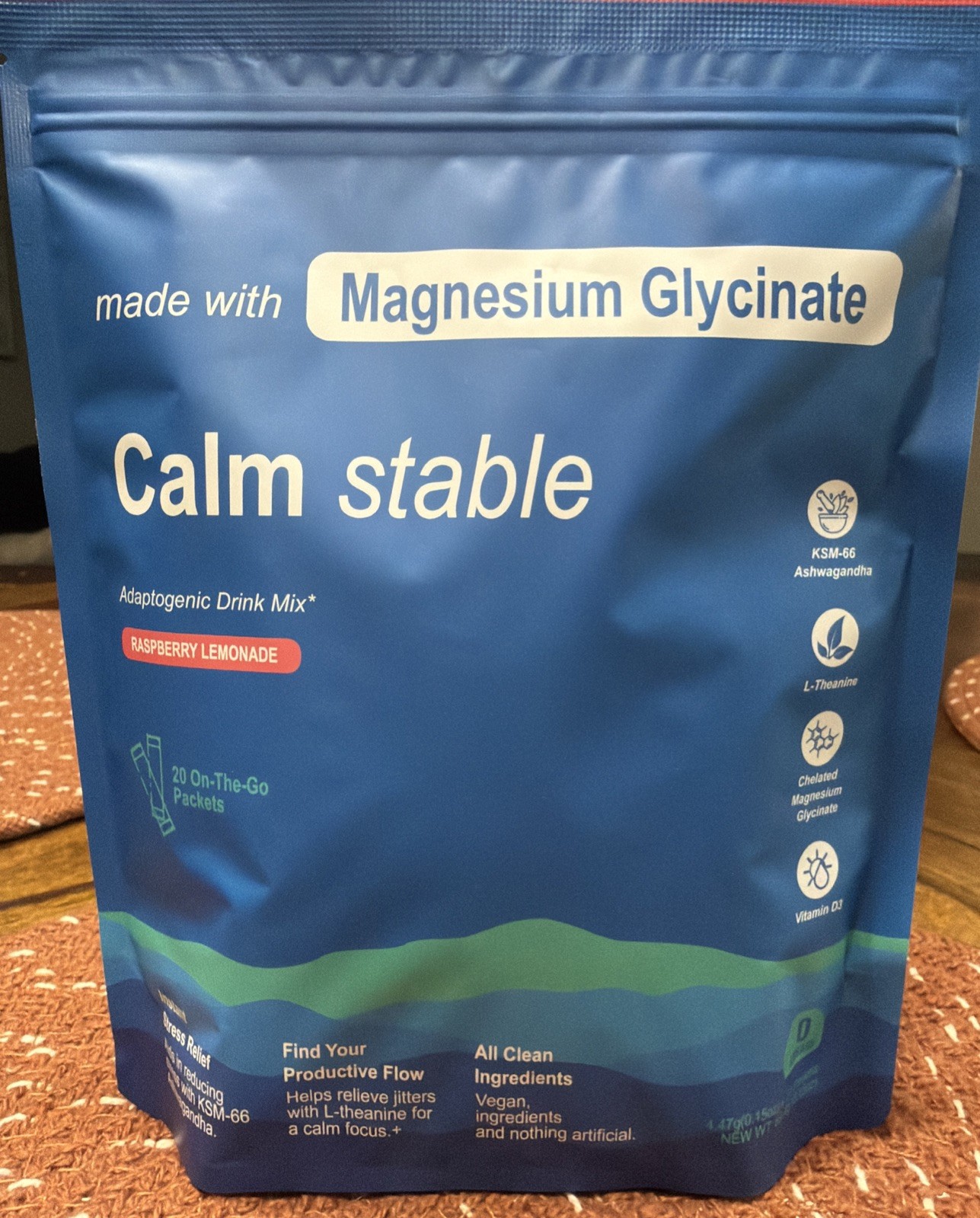 ~ Calm Stable Magnesium ~*Raspberry Lemonade*~ 20 Packets ~ Sealed ~ Exp.07/2027