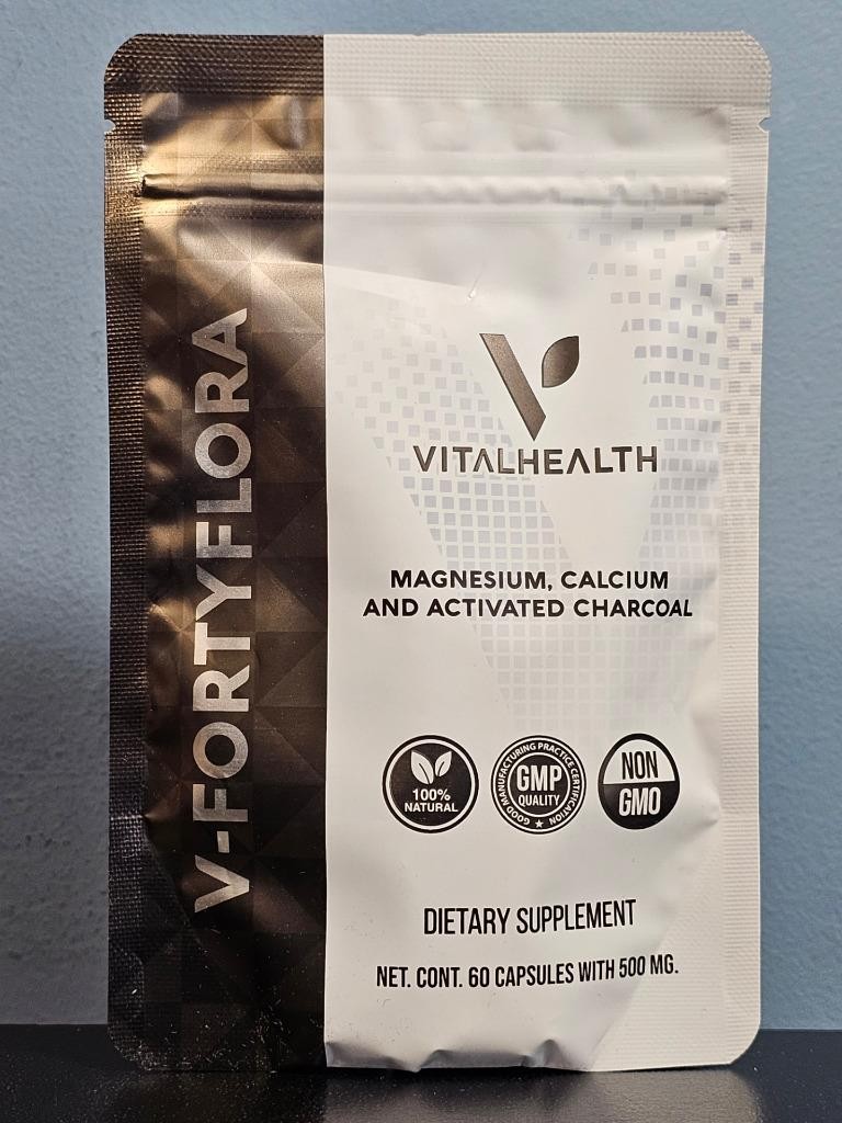 VitalHealth V-FortyFlora 60 Capsules with 500 mg – New! Vital Health! Exp 2/2027