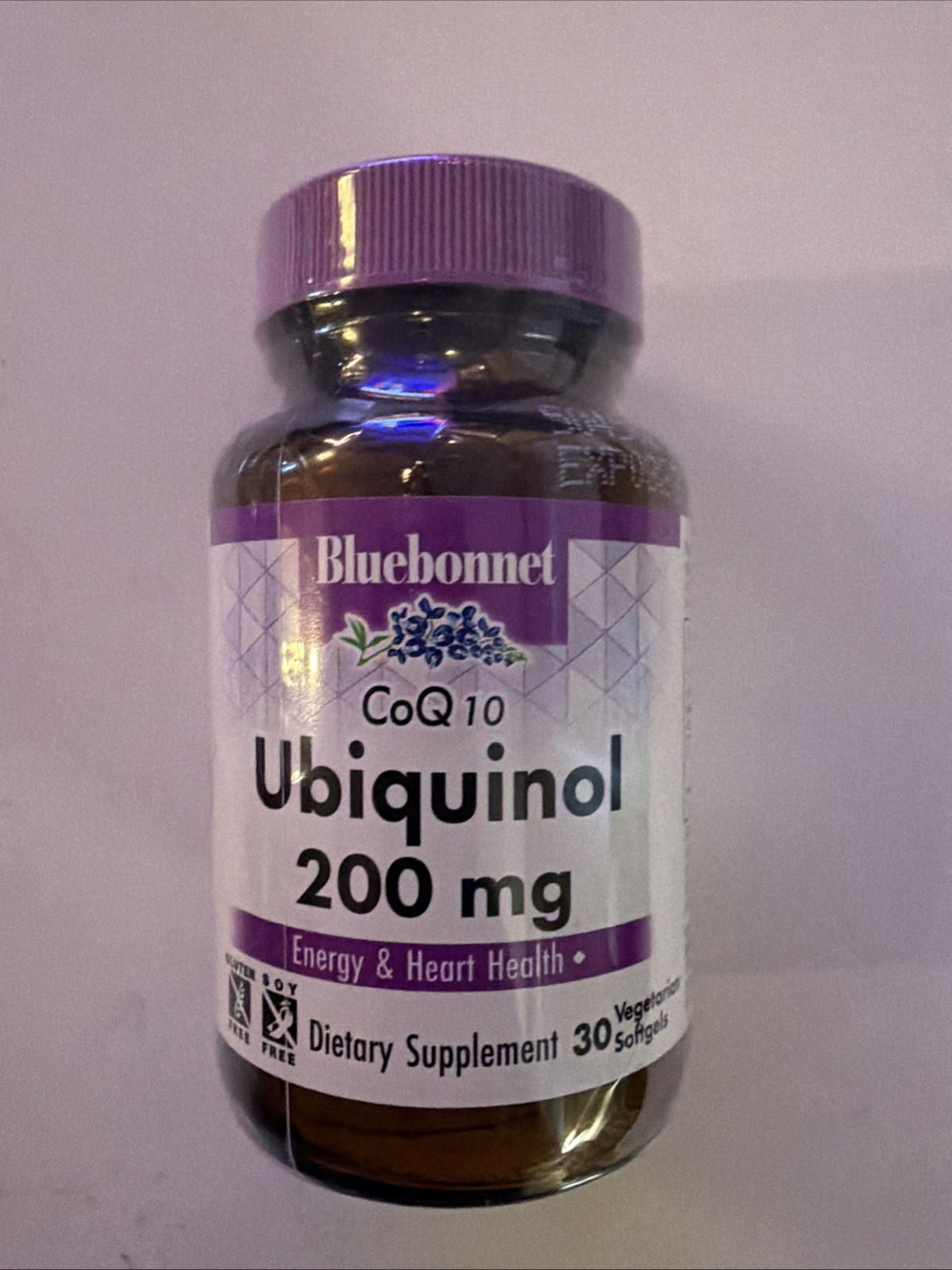 CoQ10 Ubiquinol 200mg -30 Vegetarian Bluebonnet Nutrition , Exp 3/28