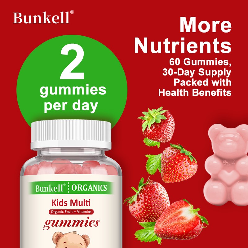Kids Multivitamin Gummies – Gluten-Free, Sugar-Free, Daily Nutrition 60pcs