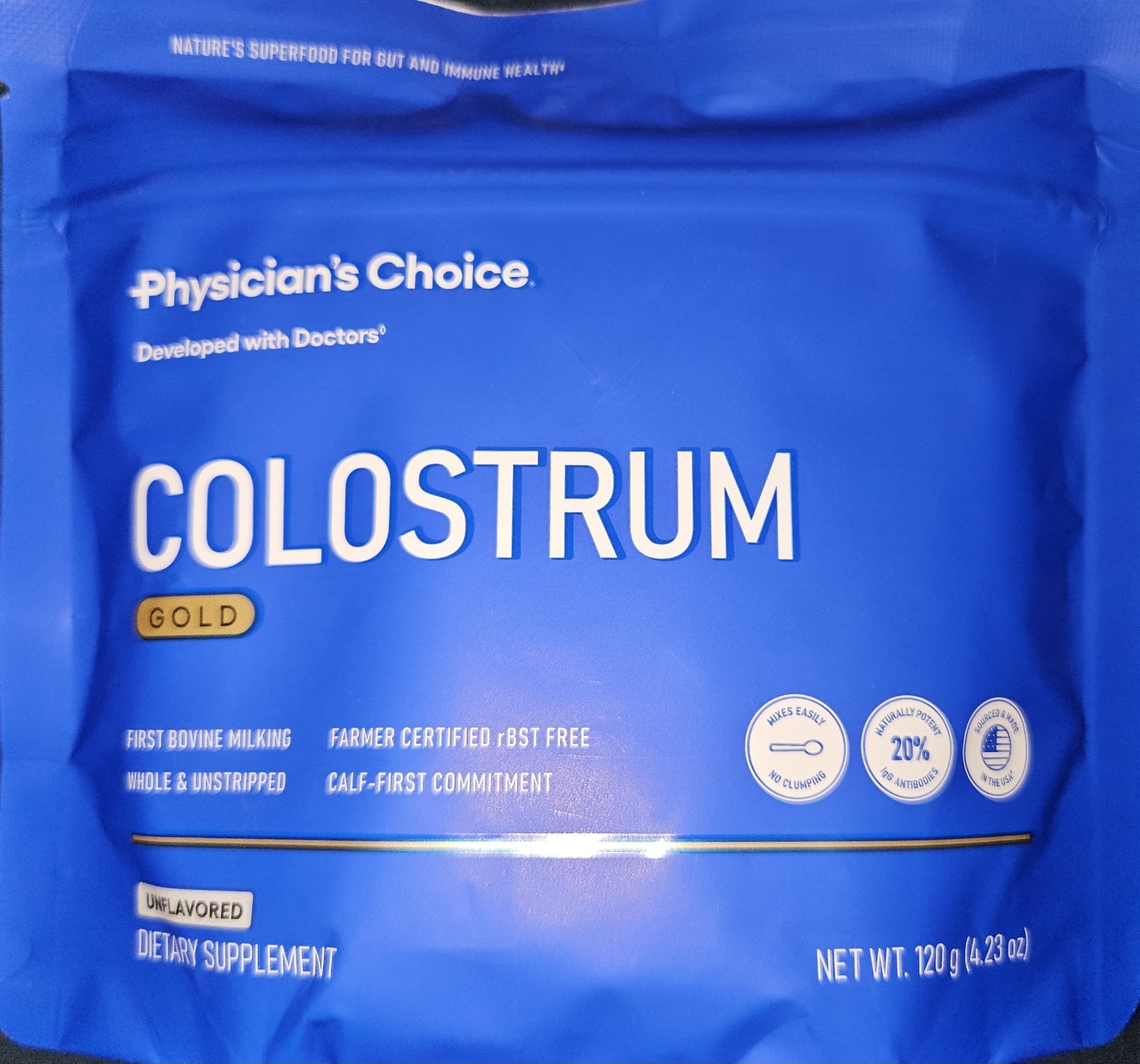 Physician’s Choice Gut Glow Up Collagen Peptides & Colostrum Gold Powder Combo