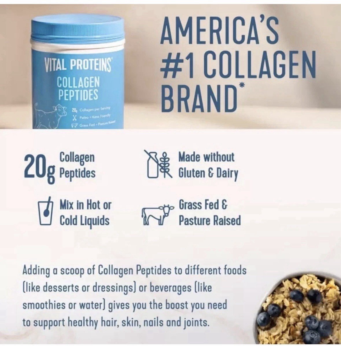 Sealed Vital Proteins Collagen (13.5 oz) Chocolate Peptides Powder Exp 6-2027