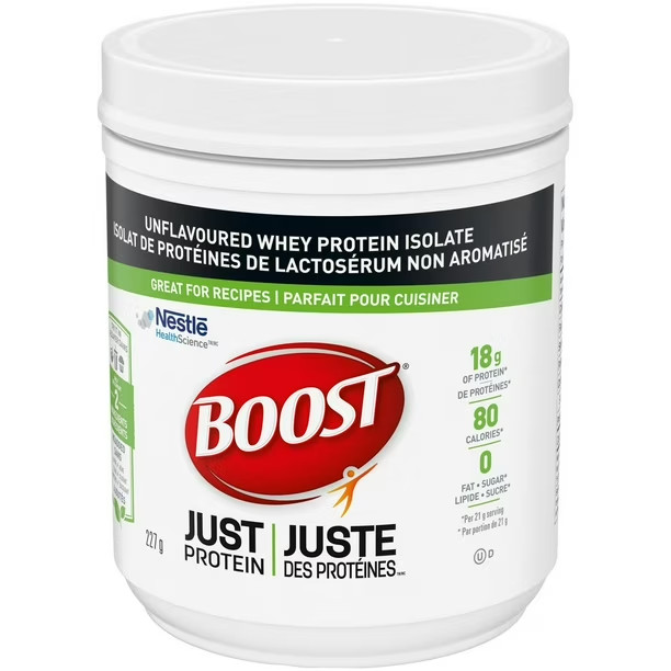 BOOST JUST PROTEIN Unflavoured Instant Whey Protein Isolate Powder 227 g, 227 GR