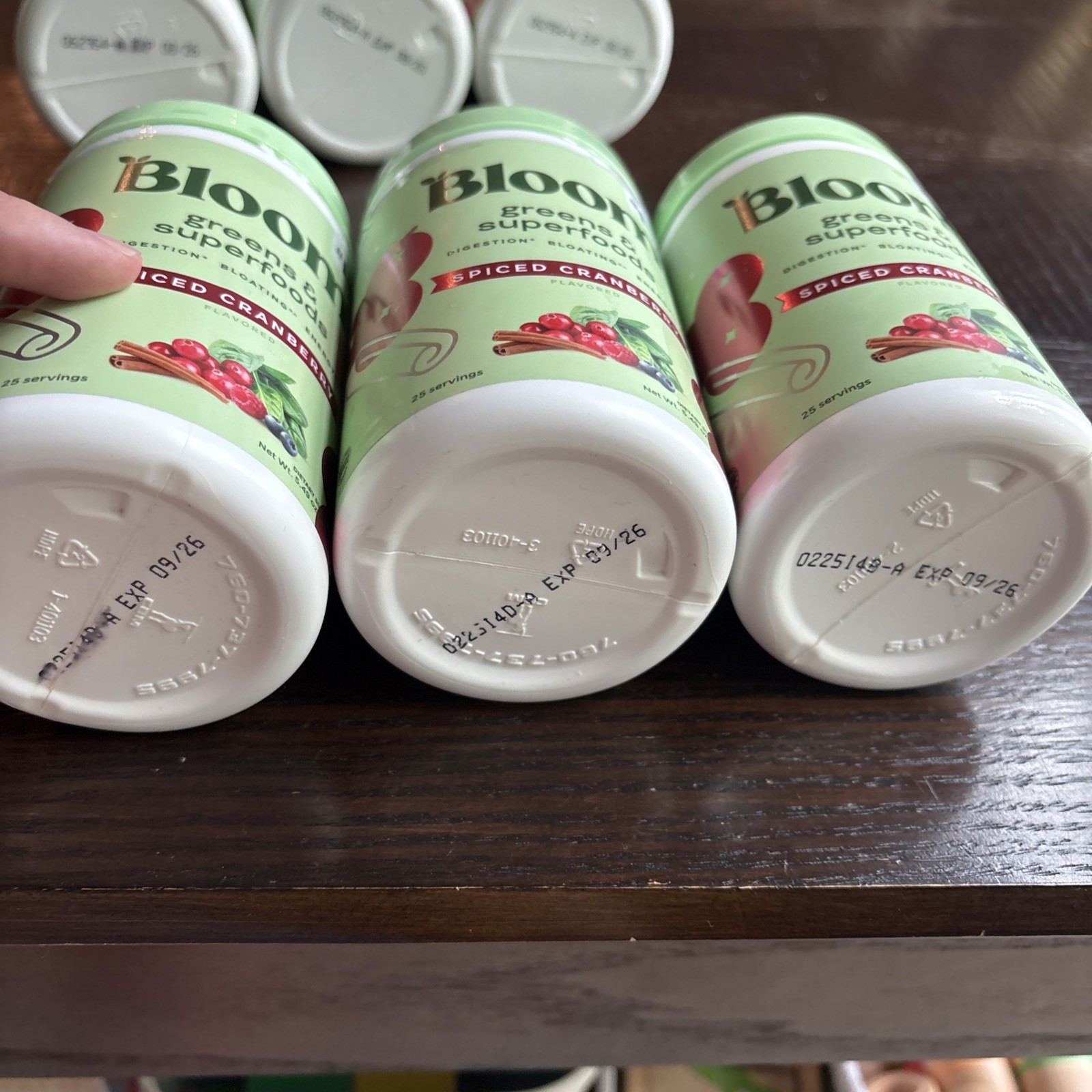 Bloom Greens & Superfoods Powder Spiced Cranberry Vegan HUGE LOT 5.49 oz