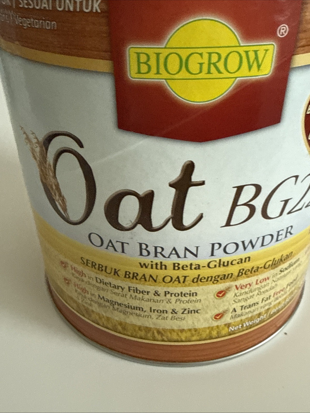 Biogrow Bg22 Oat Beta Glucan Powder 480G, Ships from USA