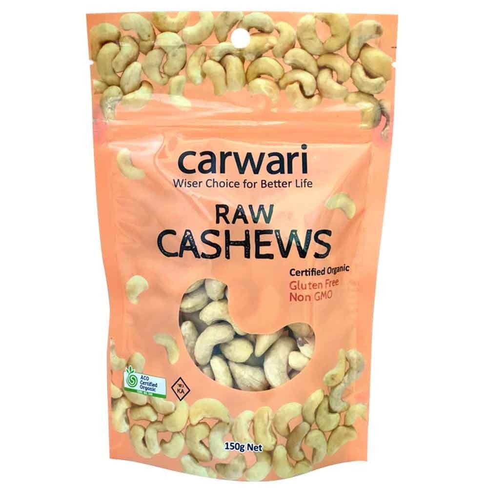 Carwari Organic Cashews Raw – 150g