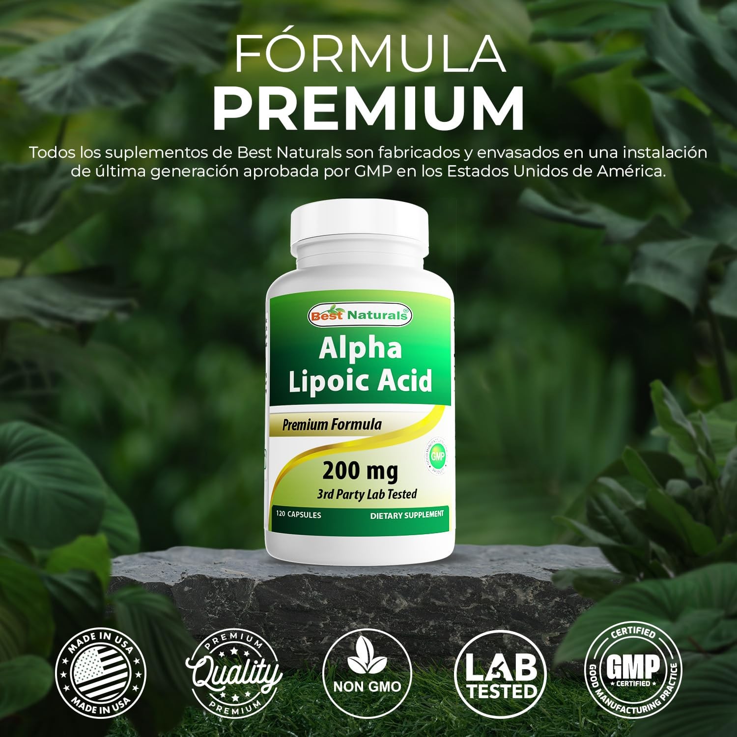 Best Naturals Alpha Lipoic Acid 200 Mg 120 Capsules 120 Count (Pack of 1)