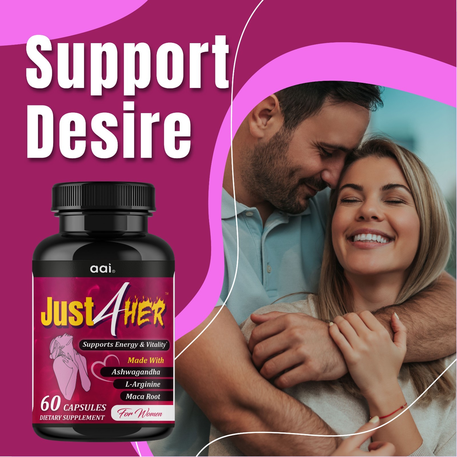Female Libido Booster for Women – Mood Energy Hormone Support 60 Capsules
