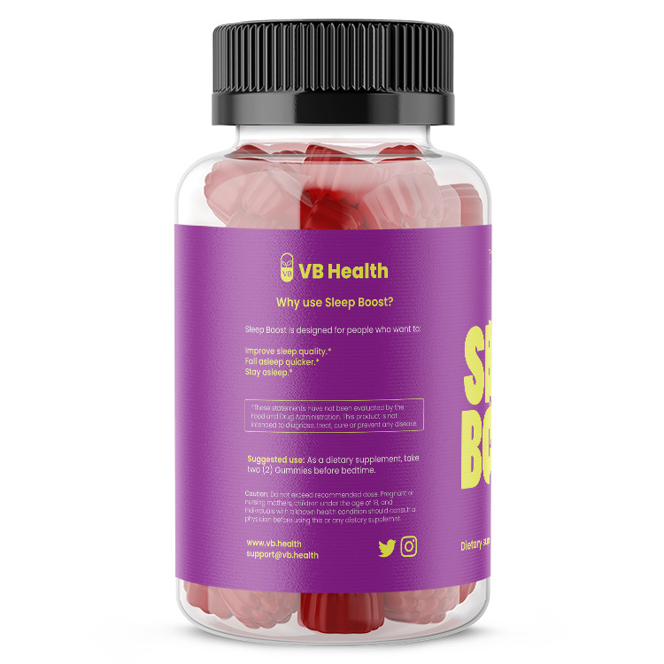 Sleep Boost Gummies: All Natural Sleep Aid (60 Gummies)