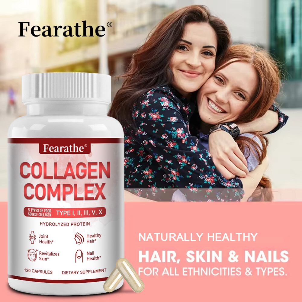 Collagen Complex for Women Collagen Protein Types I,II,III,V,X, Anti-Aging