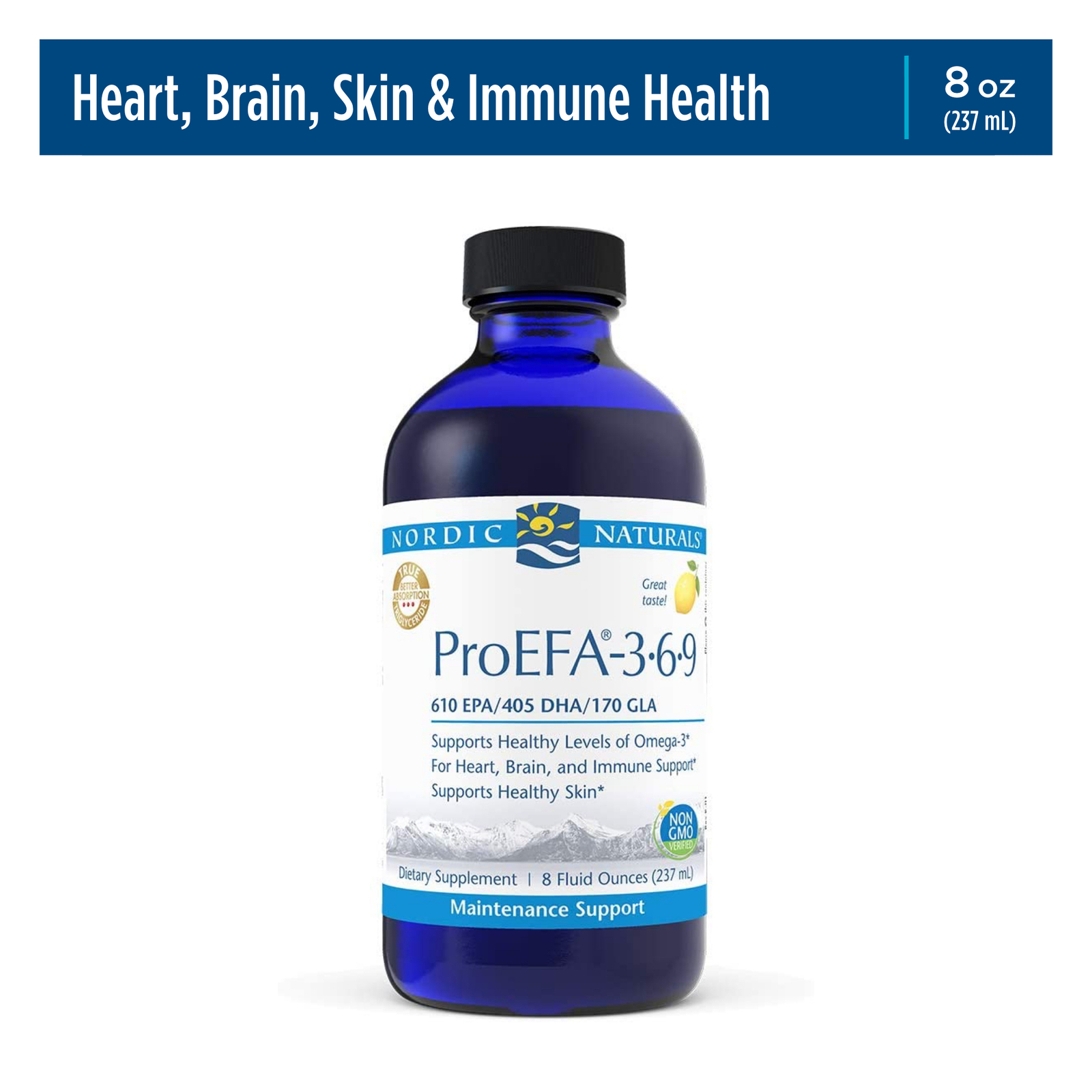 Nordic Naturals ProEFA-3.6.9 – Supports Healthy Skin, Joints & Cognition, 8 Oz.