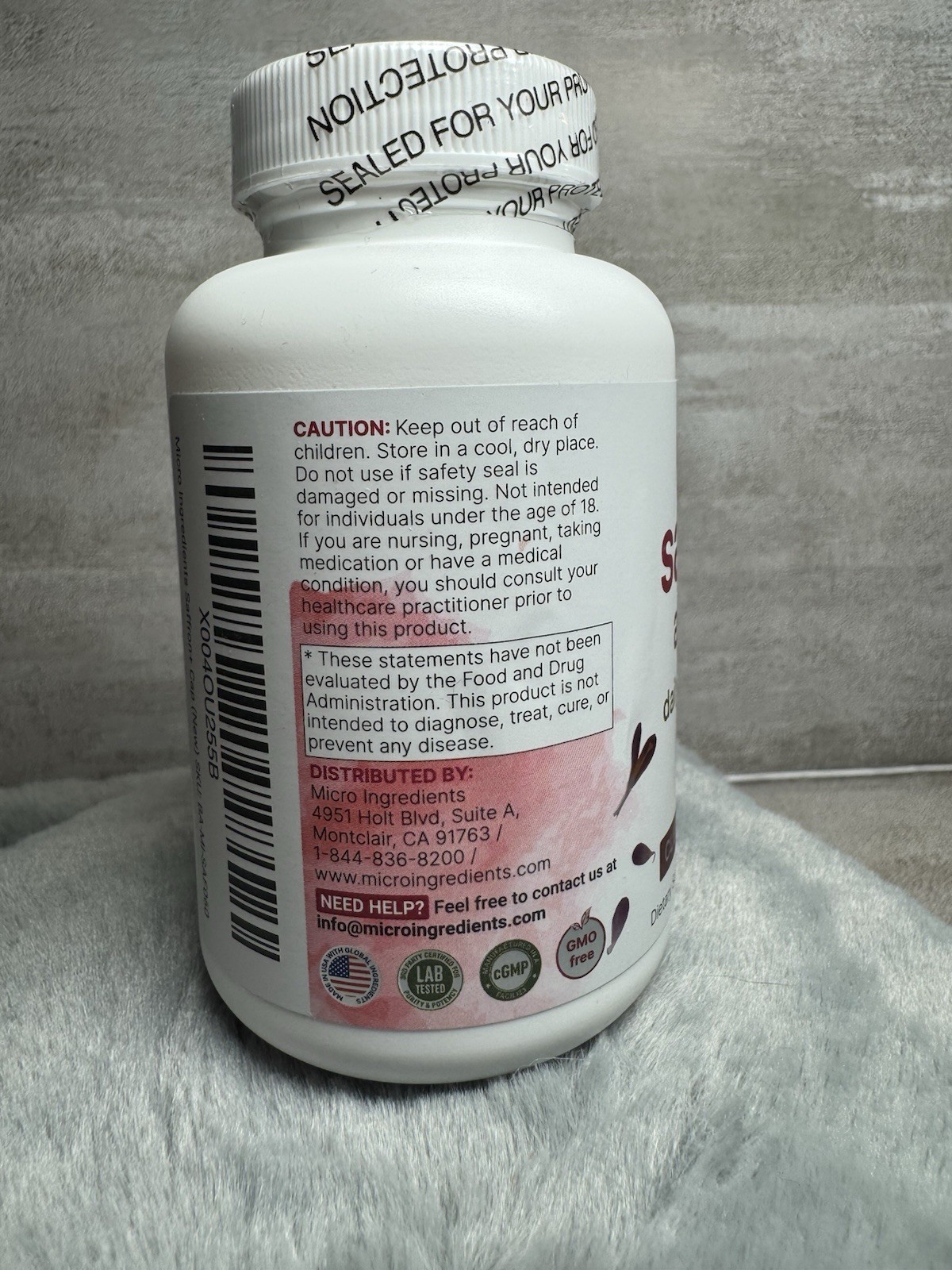 Micro Ingredients Saffron+ Advanced Vegetarian 60 Capsules Exp 09/2027